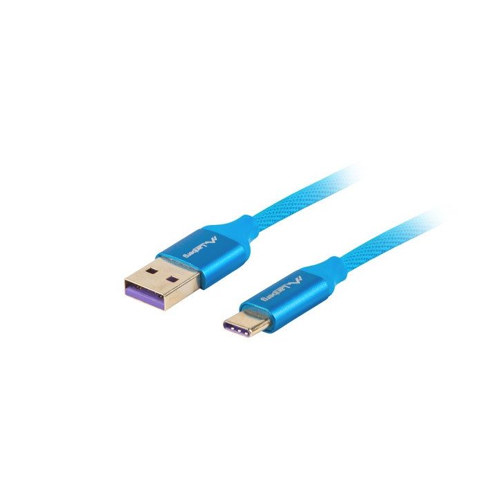 Lanberg CA-USBO-21CU-0010-BL USB cable USB 2.0 1 m USB A USB C Blue