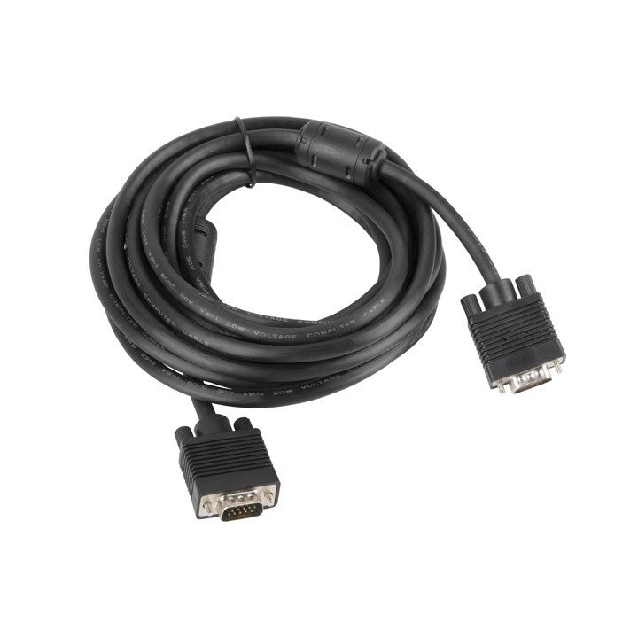 Lanberg CA-VGAC-10CC-0050-B VGA cable 5 m VGA (D-Sub) Black