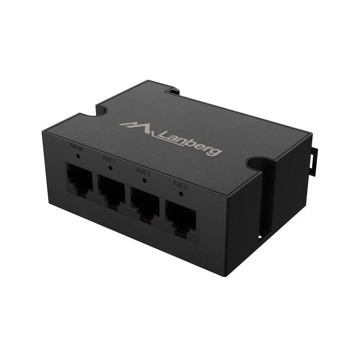Lanberg DIN-FE4-AT-30W PoE adapter Fast Ethernet