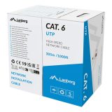 Lanberg LCU6L-11CU-0305-S networking cable Grey 305 m Cat6 U/UTP (UTP) Round
