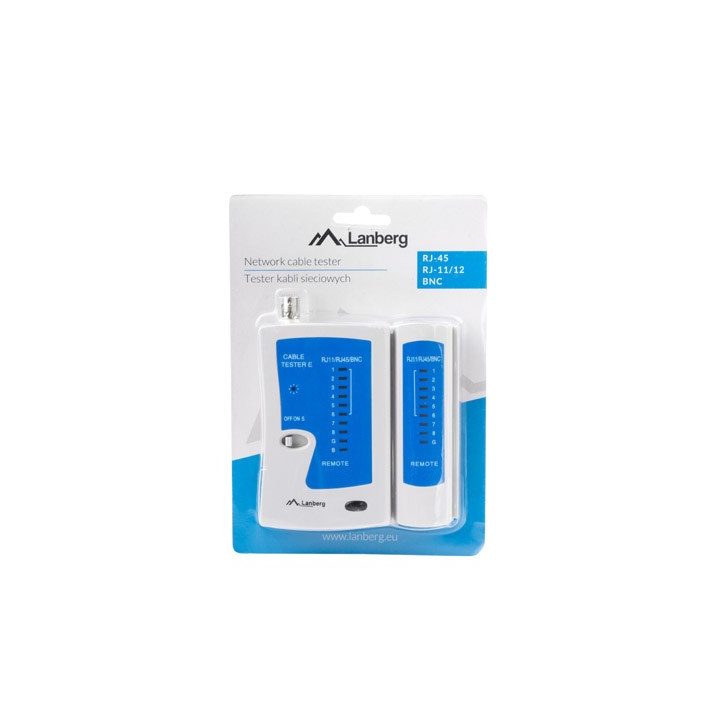 Lanberg NT-0401 network cable tester UTP/STP cable tester Blue White