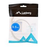 Lanberg PCU6-10CC-0050-W networking cable White 0.5 m Cat6 U/UTP (UTP)