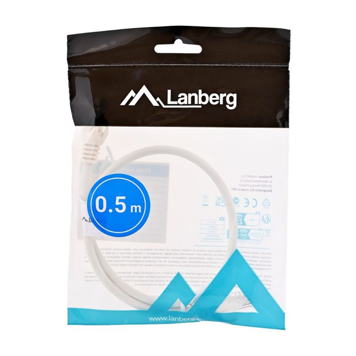 Lanberg PCU6-10CC-0050-W networking cable White 0.5 m Cat6 U/UTP (UTP)