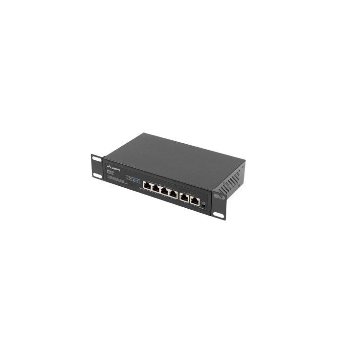 Lanberg Switch PoE+ Rack 10 /19 RSFE-4P-2FE-60
