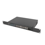Lanberg Switch rack 19 POE+ 16x 100MB /2X COMBO GIGABIT ETHERNET 150W
