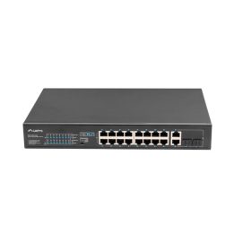 Lanberg Switch rack 19 POE+ 16x 100MB /2X COMBO GIGABIT ETHERNET 250W