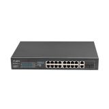 Lanberg Switch rack 19 POE+ 16x 100MB /2X COMBO GIGABIT ETHERNET 250W