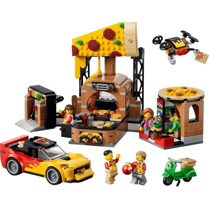 LEGO CITY 60496 Pizza Delivery Experience with Vehicles