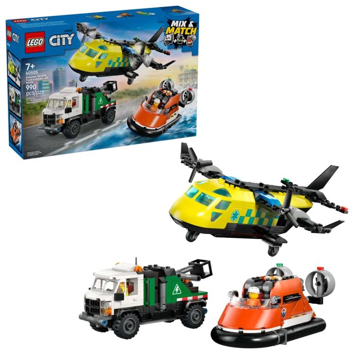 LEGO CITY 60505 Airplane Service Truck and Hovercraft Rem