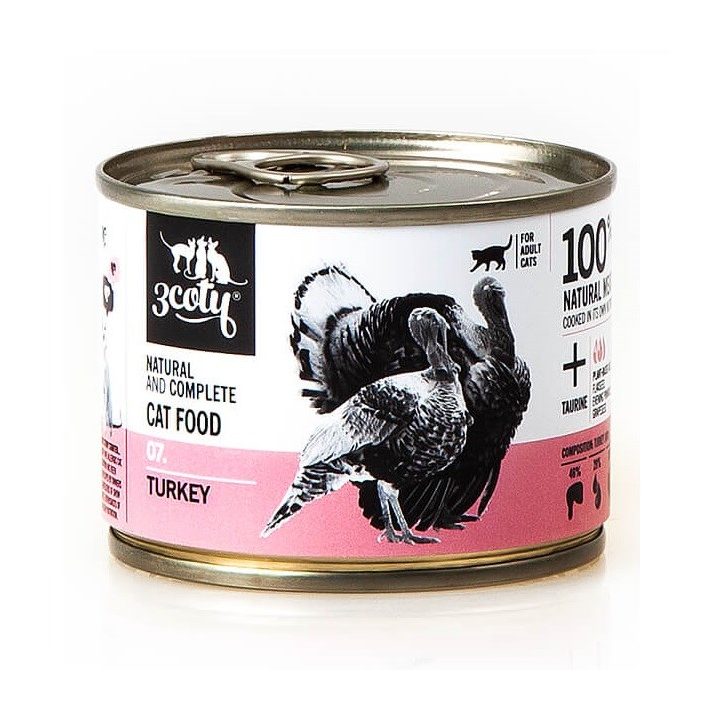 3COTY 07. Turkey - wet cat food - 180g
