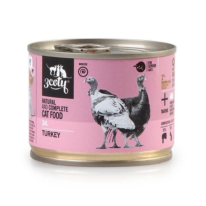 3COTY 34. Turkey Senior - wet cat food - 180g