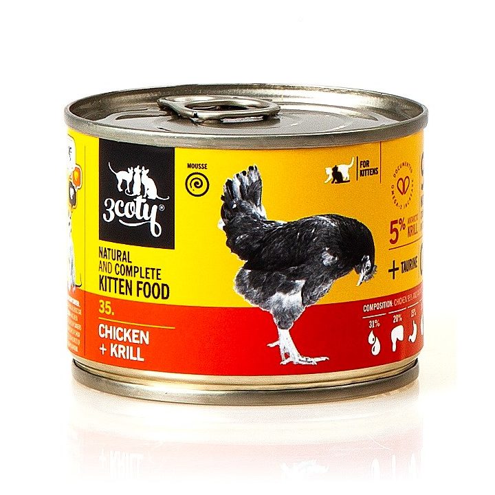 3COTY 35. Chicken and krill (kitten) - wet cat food - 180g