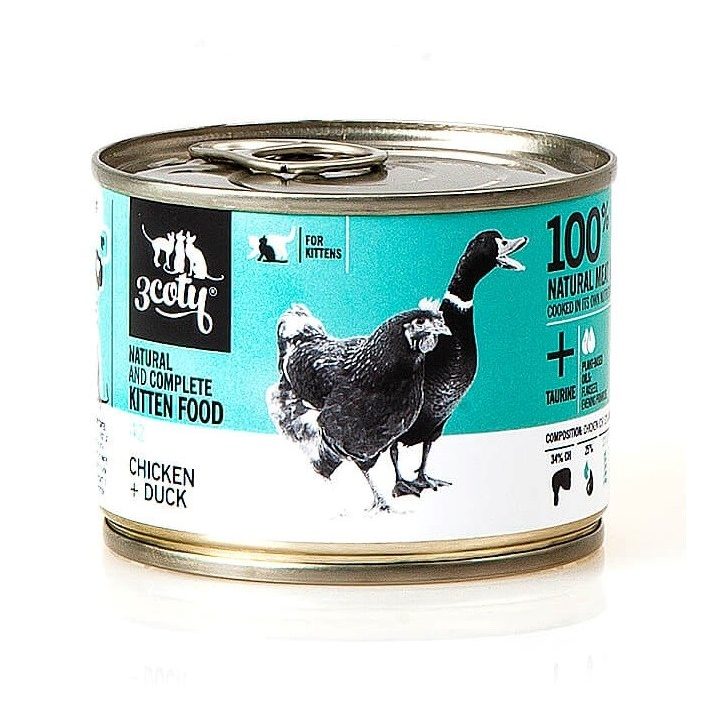 3COTY 42. Chicken and duck (kitten) - wet cat food - 180g