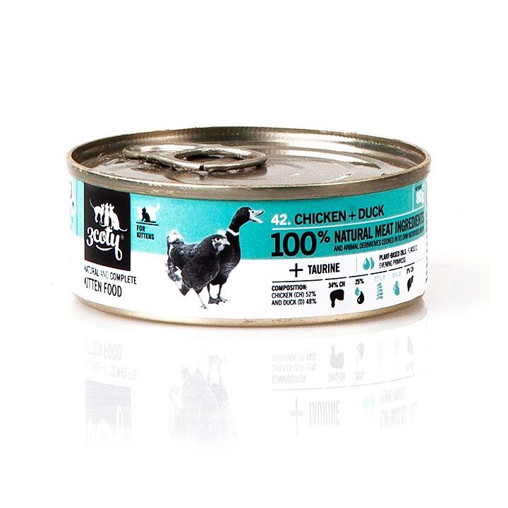 3COTY Chicken with duck For kittens - wet cat food - 80g
