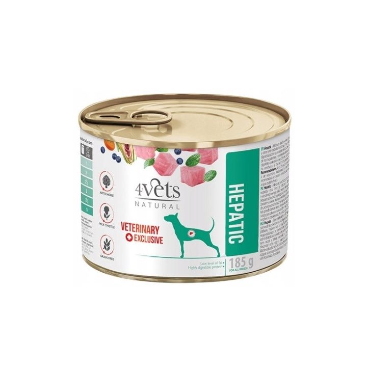 4VETS Natural Hepatic Dog - wet dog food - 185 g