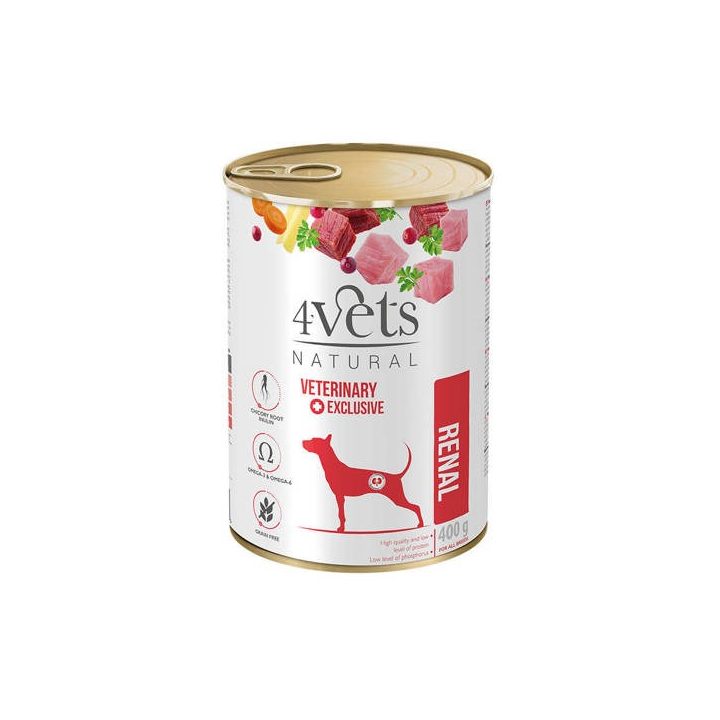 4VETS Natural Renal - wet dog food - 400g