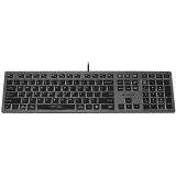 A4Tech FSTYLER FX60H (White Backlit) keyboard USB QWERTY Black Grey