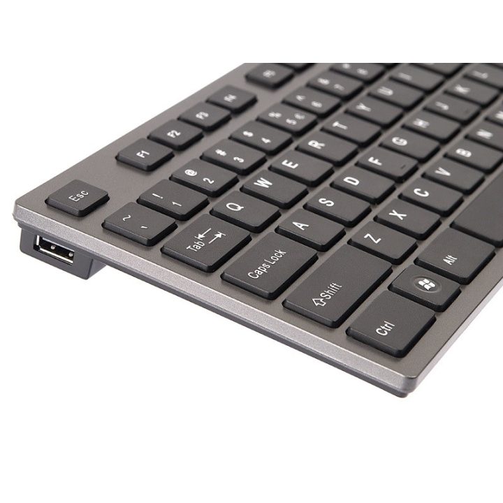 A4Tech KV-300H keyboard USB QWERTY Black Grey