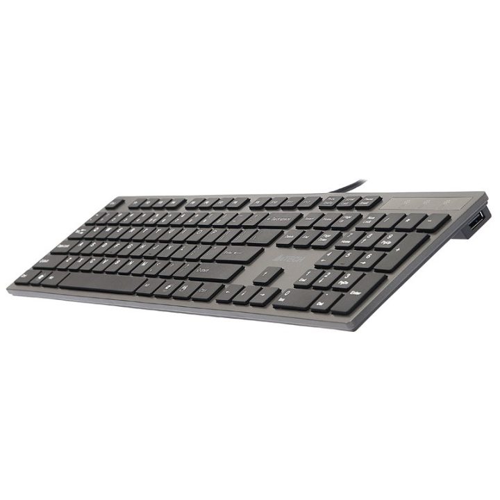 A4Tech KV-300H keyboard USB QWERTY Black Grey