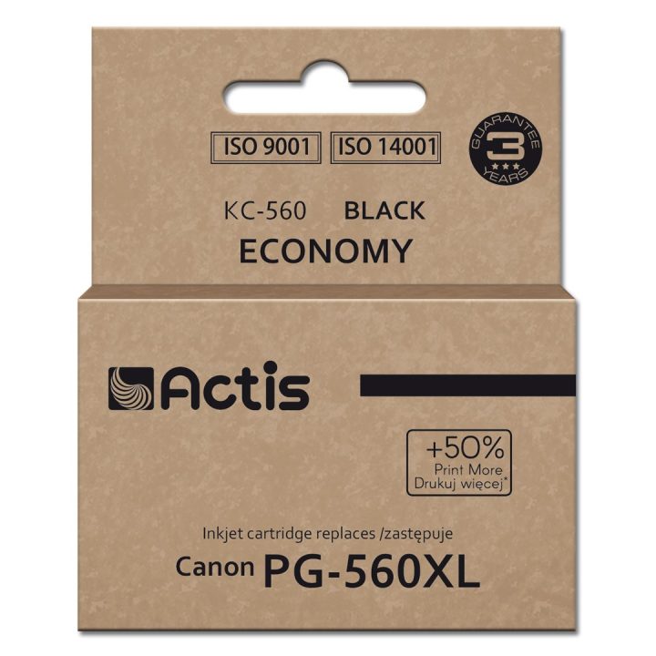Actis KC-560 Ink (replacement for Canon PG-560XL Supreme 22 ml black). Prints 50% more than OEM.