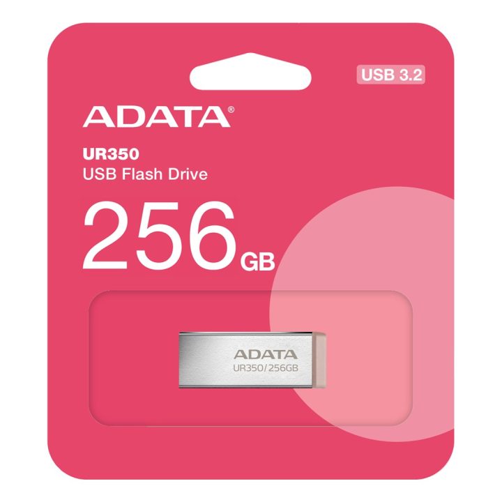 ADATA UR350 USB flash drive 256 GB USB Type-A 3.2 Gen 1 (3.1 Gen 1) Brown Stainless steel