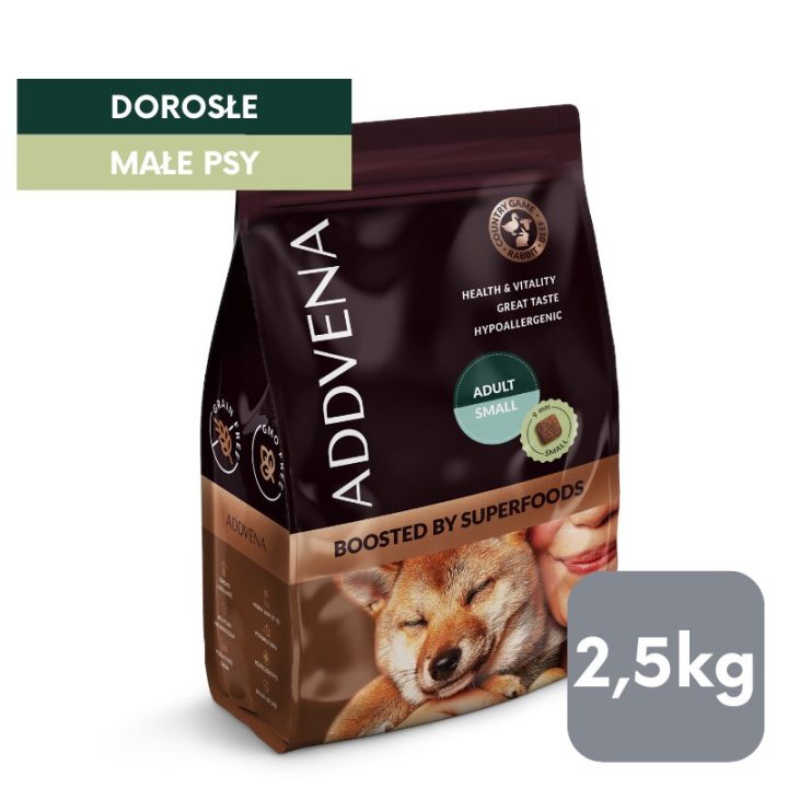 ADDVENA Boosted by superfoods Adult Small Beef - dry dog food - 2 5kg