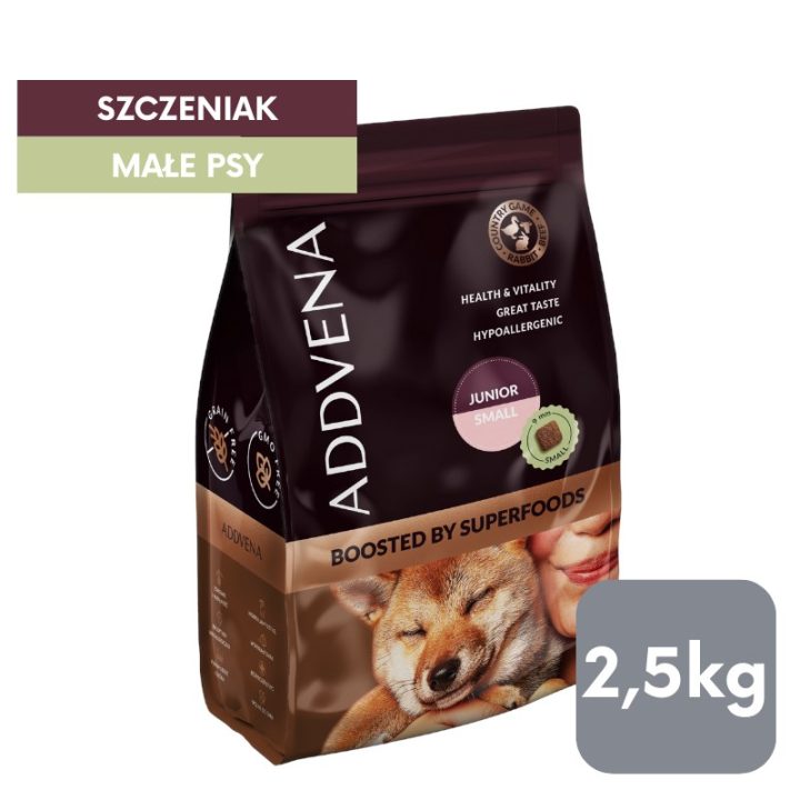 ADDVENA Boosted by superfoods Junior Small Beef - dry dog food - 2 5kg
