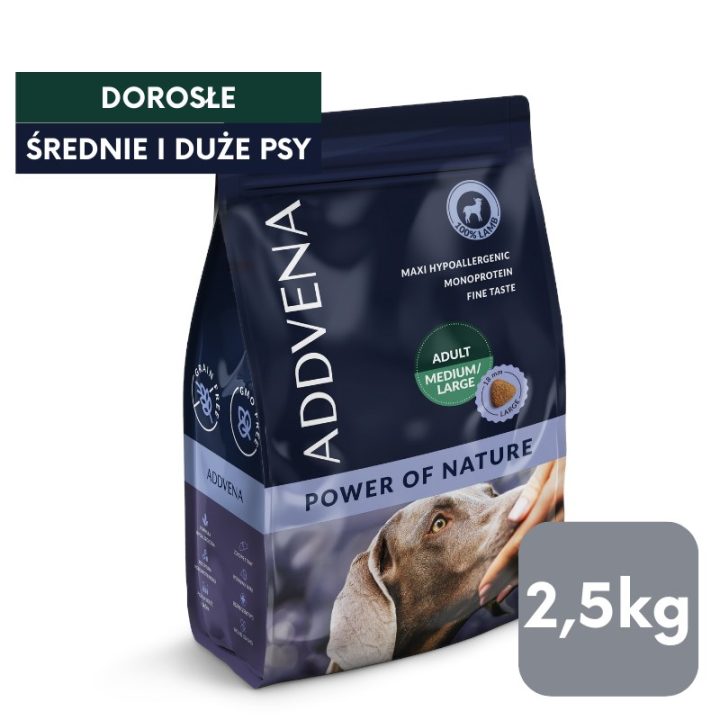 ADDVENA Power of Nature Adult Medium/Large Lamb - dry dog food - 2 5kg