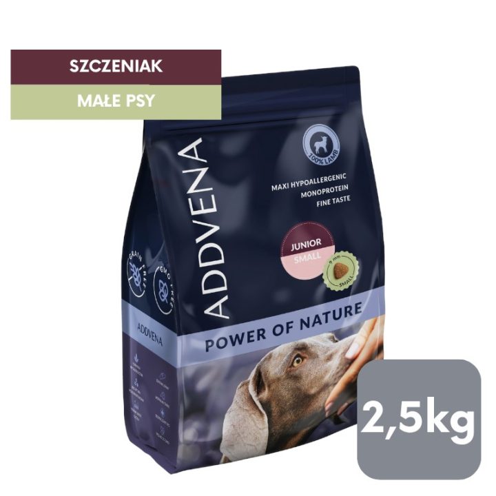 ADDVENA Power of Nature Junior Small Lamb - dry dog food - 2 5kg