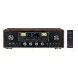 AKAI AM-100 RHAPSODY Stereo system 30W RMS Bluetooth 5.0 DAB+/FM CD/USB AUX brown black