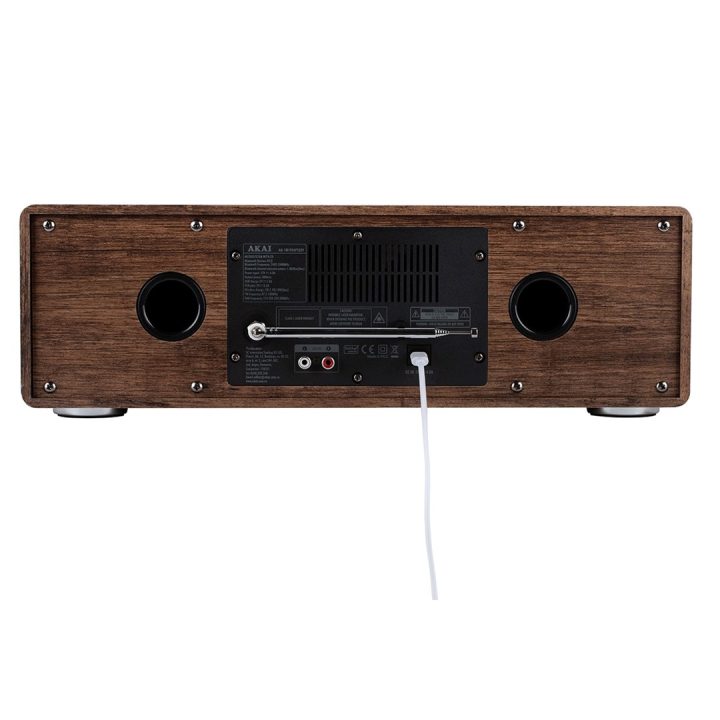 AKAI AM-100 RHAPSODY Stereo system 30W RMS Bluetooth 5.0 DAB+/FM CD/USB AUX brown black