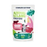 ANIMAL ISLAND Beef in broth - wet cat food - 40x85g