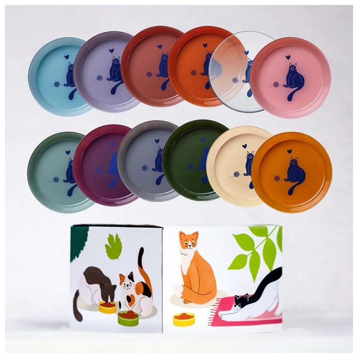 ANIMAL ISLAND Everyday Chicken in broth Box - wet cat food - 12x85g + free plate