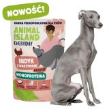 ANIMAL ISLAND Everyday Monoprotein Veal Duck Turkey - wet dog food - 9x300g