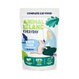 ANIMAL ISLAND Everyday Turkey and White fish fillets in broth - wet cat food - 40 x 85g