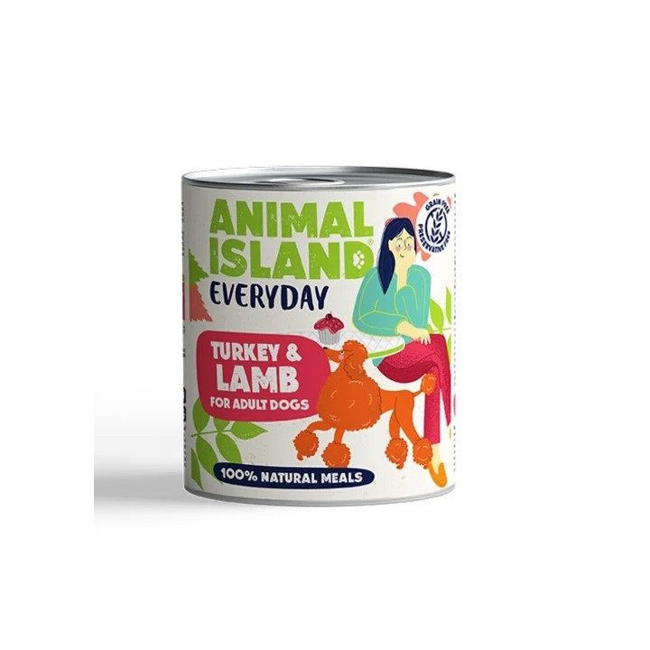 ANIMAL ISLAND Everyday Turkey and lamb - wet dog food - 800g