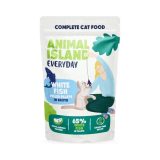 ANIMAL ISLAND Everyday White fish fillets in broth - wet cat food - 12 x 85g