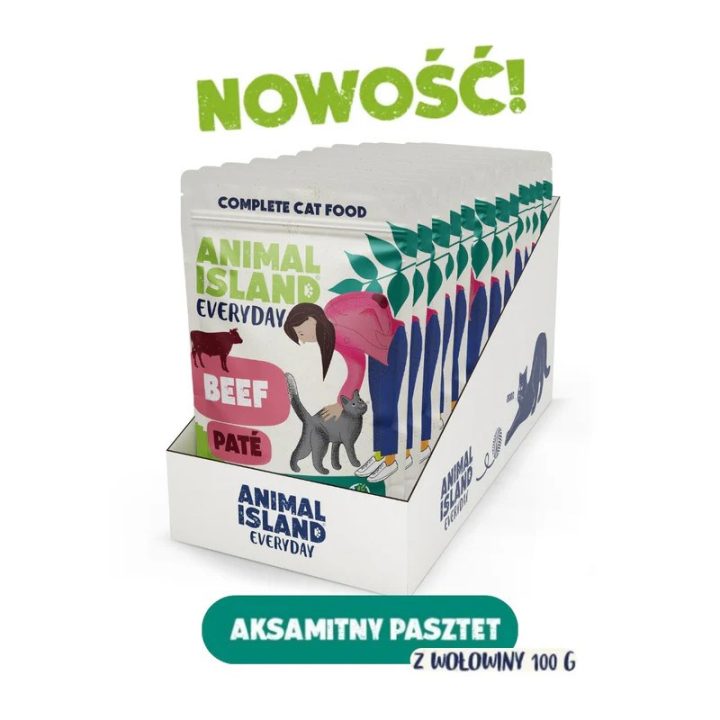 ANIMAL ISLAND Pate Beef - wet cat food - 12x100g