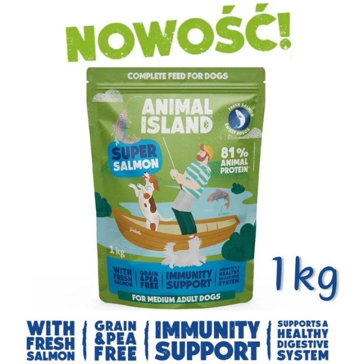 ANIMAL ISLAND Salmon - dry dog food - 1kg