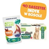 ANIMAL ISLAND Turkey in broth - wet cat food - 40x85g