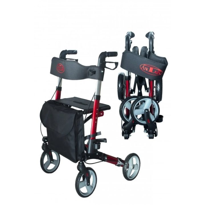 Aluminium four-wheel walker AT51006