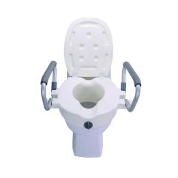 Raising toilet seat with foldable handrails AT51205