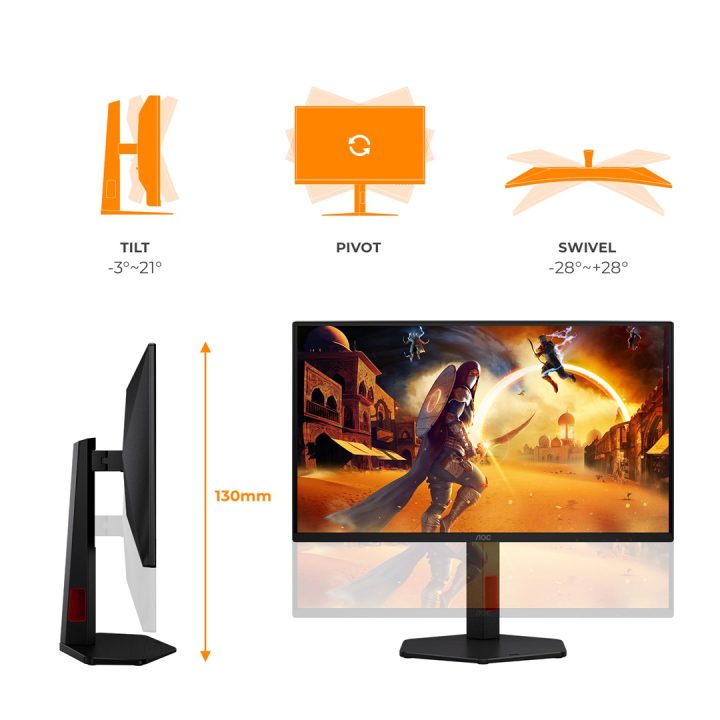 AOC G4 25G4ZR computer monitor 62.2 cm (24.5 ) 1920 x 1080 pixels LCD Black Red