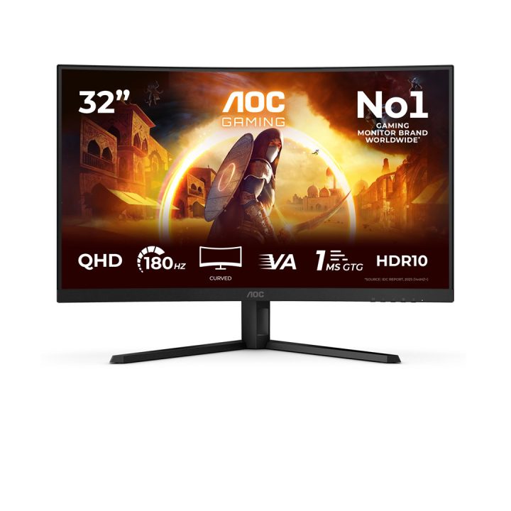 AOC G4 CQ32G4VEAD computer monitor 80 cm (31.5 ) 2560 x 1440 pixels Black Grey