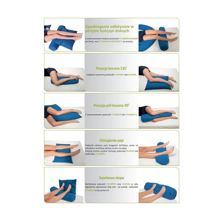 Bed positioning cushion U-crescent in silicone fibre Blue