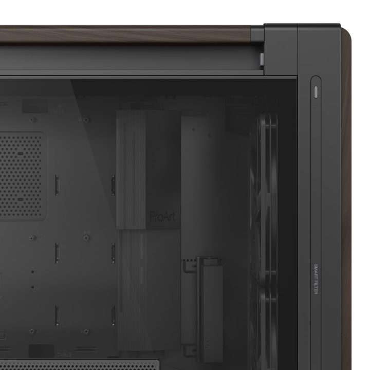 ASUS ProArt PA602 Wood Edition Modern Black - Tempered Glass Panel Midi Tower Black Wood