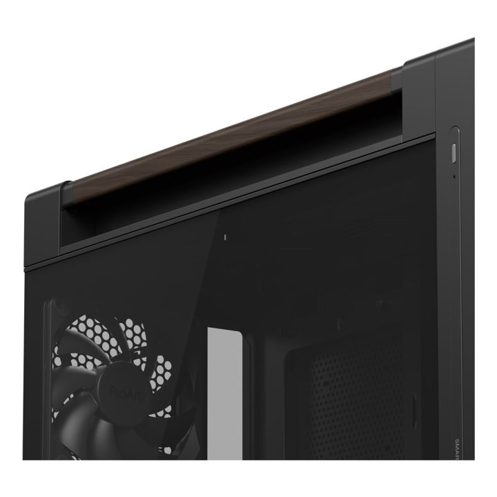 ASUS ProArt PA602 Wood Edition Modern Black - Tempered Glass Panel Midi Tower Black Wood