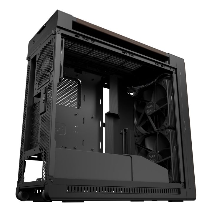 ASUS ProArt PA602 Wood Edition Modern Black - Tempered Glass Panel Midi Tower Black Wood