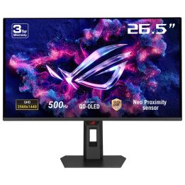 ASUS ROG Strix OLED XG27AQDPG computer monitor 67.3 cm (26.5 ) 2560 x 1440 pixels Wide Quad HD QD-OLED Black