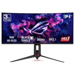ASUS ROG Swift OLED PG34WCDN computer monitor 86.4 cm (34 ) 3440 x 1440 pixels Wide Quad HD QD-OLED Black